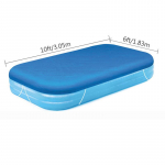 &Uuml;mmargune basseini kate PE kootud veekindel riie tolmupr&uuml;gi kate t&auml;ispuhutav basseini metallraam ristk&uuml;lik basseini kaitse