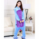 Paari s&uuml;gis-talve soe flanell-koduriietus koomiksiloomadest unisex armas koduriietus S vereoranž