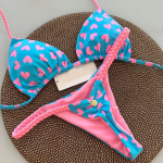 Uued naiste bikiinid Split Print Ujumisriided Mood G-string Beach Holiday M