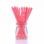 100 tk Paberist pulgakommi pulgad koogipulkadele, kommidele, popkookidele, 6-tolli x 5/32-tolli 150*3,5 mm punane