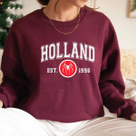 Holland Parker Est 1996. aasta kampsun Tom Hollandi dressipluus Naiste Crewneck dressipluusid pikkade varrukatega pullover Graafilised kapuutsid S must
