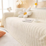 Paks Chenille tekk Klassikaline must triip Diivanitekk Suvine diivan Libisemiskindel tekk Kontori uinaku sall Padi Diivanikatted 180x130