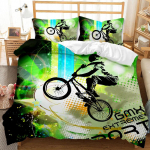 Mootorratturi tekikottide komplekt Motokrossi v&otilde;idus&otilde;idu voodipesu Mustusekrossi ekstreemspordi jaoks meestele teismelistele poistele lastele Pol&uuml;ester tekkikate 135x200cm 2pcs