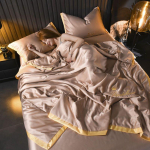 Suvine lahe tekk Ice Silk, masinpestav, veega pestav, suvine tekkide komplekt neljast, suvine j&auml;&auml;siidist &otilde;huke tekk 150x200cm set gray