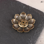 1 tk sulamist viirukipulga hoidja plaat Buddhism Lotus Censer pronksist Nasturtium viirukip&otilde;leti A2