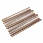 Br&auml;nd 100% toidukvaliteediga s&uuml;sinikterasest 4 soonega 2 soonega laineline prantsuse leiva k&uuml;psetusplaat baguette k&uuml;psetusvormi jaoks helehall v&auml;rv