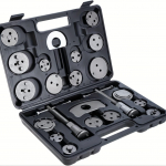 Pidurisadula tagasikerimise t&ouml;&ouml;riistakomplekt, pidurisadula kokkusurumise t&ouml;&ouml;riistakomplekt t&otilde;ukepoldi s&otilde;lmede, kinnitusplaatide, sadulahoidjate, 18 ketasadapteriga must