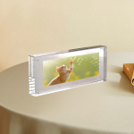 Acrylic Currency Display Frame Bank Check Easy to Use Clear Office Picture Holder for 19.5cmx9.5cmx2cm