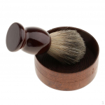 Wooden Men's Shaving Brush With Shave Mug Bowl Barber Beard Soap cup kit