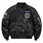 Kahepoolne meeste jope, talvine puuvillase ja paksu Ameerika pesapallijope, vaba ja mitmek&uuml;lgne lennukost&uuml;&uuml;mi jope XXL must