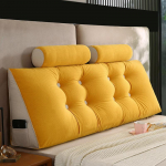 Voodipeapadi pehme pakett nimmeosa seljatugi, paksendatud kokkup&otilde;rkevastane aken diivanipadi eemaldatav ja pestav 80*50*20cm+pillow kollane