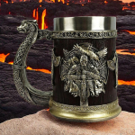 Suure mahutavusega roostevabast terasest Vikingi veepudel, isoleeritud kohvikruus, baari&otilde;llekruus, taza de caf&eacute; veinijoogid, veinitass, 501-600ml