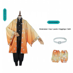Demon Slayer Cosplay Kost&uuml;&uuml;m t&auml;iskasvanutele ja lastele: Tanjiro, Nezuko, Zenitsu, Liblika Ninja Agatsuma Zenitsu. S
