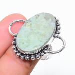 Blue Aragonite Handmade 925 Sterling Silver Jewelry Ring Size 7 m5p21