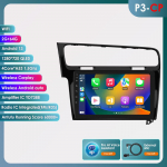 Hizpo Hizpo 10.1 Carplay 4G 2 Din Android 13 Autoraadio Volkswagen Golf 7 2013 - 2017 jaoks Must Hall Videos&uuml;steem GPS DSP Intelligentene Autoradio RDS P3CP B 4Core 2G 64G AI