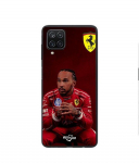 Coque - Maniacase - Samsung Galaxy A12 - Noir - Silicone - Hamilton Scuderia Ferrari must