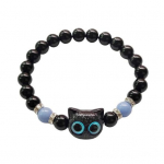 Helendav kassi k&auml;ev&otilde;ru Kunst-ahhaatvaigust siledad helmed, kividekooriga reguleeritav helendav k&auml;ev&otilde;ru igap&auml;evaseks peol B valge