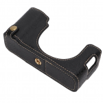 Kaamera &uuml;mbris PU materjalid Sobivad disain Tugev struktuur Retro Peen kaamera kaitsekate must