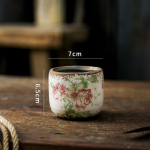 Vaas Keraamiline Retro Roosa Roos Lillepott Aiandus Lille Roheline Taim Sukulent P&otilde;hjamaade H&uuml;dropooniline Anum Lauakaunistus 1 tk