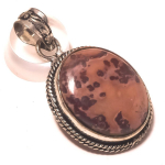 Peanut Wood Jasper Gemstone Pendant Handmade Wedding Gift Jewelry 1.9 r2i93