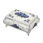 Vintage ehtekarp Ristk&uuml;likukujuline vintage metallist ehete hoiustamiskaunistuskarp naistele t&uuml;drukutele