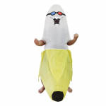 Suur banaanist t&auml;ispuhutav kost&uuml;&uuml;m, t&auml;iskasvanutele One size, 150-190cm kollane