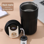 Kaasaskantav armas termostops nutika temperatuurin&auml;idikuga &ndash; 316 roostevabast terasest reisikruus koos kandetrossiga 450ml