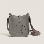 H Home Ehtsast nahast Evelyne naiste mini-Togo nahast Crossbody kandekott 17cm x 6cm x 20cm