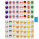 64 klotsi mere&auml;&auml;rne p&otilde;genemine mahjongim&auml;ng Tiktok populaarne m&auml;ng topelt mustriga lipu m&auml;ng peo pusle m&auml;nguasi l&otilde;bus m&auml;ng kingitus Facial Expressions