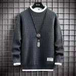 Meeste avara sviitriga meeste Slim Fit moodne silmkoeline kampsun Meeste paks soe kampsun Homme retrotriibulised kampsunid 4XL