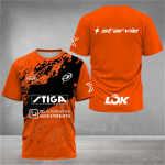 Stiilne 3D-prinditud meeste T-s&auml;rk padeli jersey hingav kiiresti kuivav tennise l&uuml;hikeste varrukatega T-s&auml;rk suur suurus spordir&otilde;ivad treeningriided 5XL