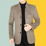 Meeste villane p&uuml;stkraega jakk kevadeks, s&uuml;giseks ja talveks - &auml;rikasulik keskealise mehe mantel 4XL (suggested 190-210 jin) khaki