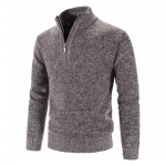 S&uuml;gistalvine ka&scaron;miirist meeste t&otilde;mblukuga poolk&otilde;rge kaelusega pullover kampsun meeste pikkade varrukatega kampsun L kohv