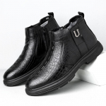 Meeste ehtsast nahast k&otilde;rge s&auml;&auml;rega talvised puuvillased saapad, soe vill, pluss sametvoodriga paksud v&auml;litingimuste lumesaapad 42