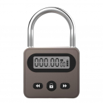 1 tk metallist taimerlukk LCD-ekraaniga multifunktsionaalne elektrooniline aeg 999 tundi max ajastus USB-laetav taimerlukk