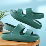 Uued paksu p&otilde;hjaga k&otilde;rgendatud naiste sandaalid suvised paarismoodsad pehme p&otilde;hjaga sandaalid ja sussid Kerged libisemiskindlad rannajalatsid 35-36 roheline