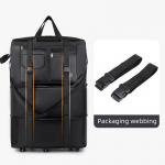 75L Reisikott Lennukiga Saadetav Kott Suure mahutavusega V&auml;lismaal &Otilde;ppimise Kohver Lennuki Saadetise Kast Universaalne Ratas Kokkupandav Pagasikott bag&package must