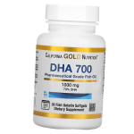 Dokosaheksaeenhappe, DHA 700 Kala&otilde;li Farmatseutiline Klass, California Gold Nutrition 30 geelkapslit (67427008) 30softgels
