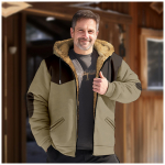 Meeste talveprindiga jope Meeste vabaaja trendi lukuga kapuutsiga jope L sinine