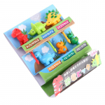 6 tk / komplekt Dinosauruse miniloomade multifilmi toiduvalik lastele suupistete puuviljakahvel as pic