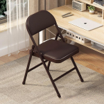 V&auml;ljas Kaasaskantav Kokkupandav Tool Lihtne Ja Multifunktsionaalne Vabaaja Taburet Kontori Koolitustool Seljatoega pruun