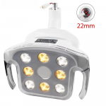 8 LED Pirniga Hambaravi Suu Lamp Hambaarsti Operatsioonivalgusti Reguleeritava V&auml;rvitemperatuuri ja Sensorl&uuml;litiga Suuv&auml;li Hambaravitooli jaoks 22mm valge