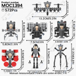 MOOXI Anime Seeria Skibidi Tualeti Figuurid Operaator Lahingurobot Ehitusklotsid Mudel MOC Klotsid DIY Montessori M&auml;nguasjad Laste Kingitused