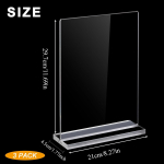 3 tk A4 akr&uuml;&uuml;lstendi hoidja 29,7 cm * 21 cm - &Auml;ri- ja poe stendi hoidjad - Vertikaalsed kahepoolsed akr&uuml;&uuml;lstendid Vertical 3 A4 black