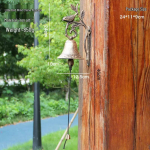 Antiikne pronksist malmist linnu oksa uksekell seinakaunistus