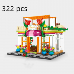 Minipood Turg T&auml;navavaate komplektid Mudel ehitusplokid Hamburger Restoran Jaepood Loominguline arhitektuur S&otilde;ber T&uuml;druk Linn