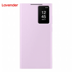 Algne Samsung Smart View Wallet Flip &uuml;mbris Samsung Galaxy S23 Ultra SM-S918B S-View telefoni&uuml;mbrise kate lavendel