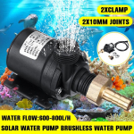 600L/H 5m P&auml;ikeseenergial t&ouml;&ouml;tav Veepumba Mootor Harjadeta Magnetiline Sukeldatav Veepump 12V +10mm Liigendid+Klamber