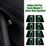 8 tk Helendavad Auto Ukse Avamise Nupu Kleepsud Tesla Model 3 Y jaoks Meeldetuletus Ukse Avamise Kleebis K&auml;etugi Akna T&otilde;stmise Nupp L&uuml;liti