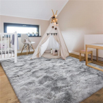 Vaibad magamistuppa, T&auml;iustatud libisemiskindel hall kohev pehme karvane vaip, Sise p&otilde;randahall karvane karvane elutoa pl&uuml;&uuml;&scaron;vaip lastele kodu &uuml;hiselamu sisekujundus 60x200cm
